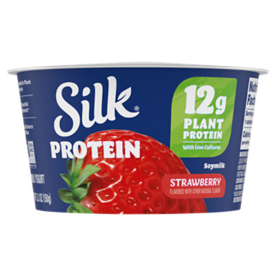 Silk Protein Strawberry Soymilk Yogurt, 5.3 oz