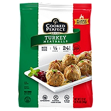 COOKED PERFECT Turkey Meatballs Bite Size, 12 oz