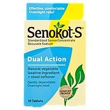 Senokot-S Dual Action, Tablets, 10 Each