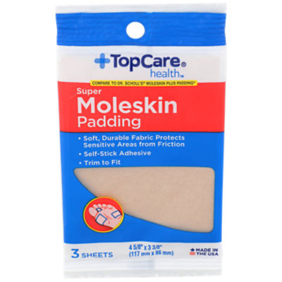 Top Care Super Moleskin Padding, 3 each