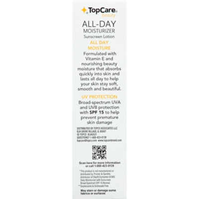 TopCare All Day Moisturizer SPF 15 Sunscreen Lotion