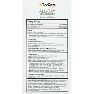 TopCare All Day Moisturizer SPF 15 Sunscreen Lotion