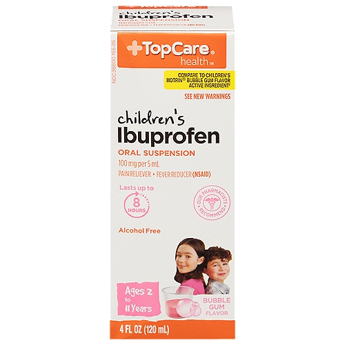 Top Care Children's Ibuprofen Oral Suspension - Bubble Gum, 4 fl oz
