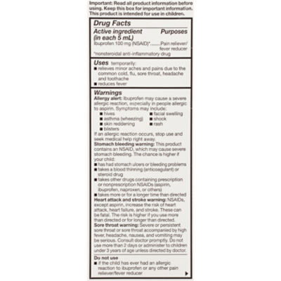 TopCare Children's Ibuprofen Oral Suspension - Bubble Gum, 4 fl oz
