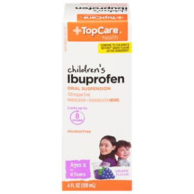 TopCare Children's Ibuprofen Oral Suspension - Grape, 4 fl oz