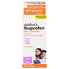 Top Care Children's Ibuprofen Oral Suspension - Grape, 4 fl oz