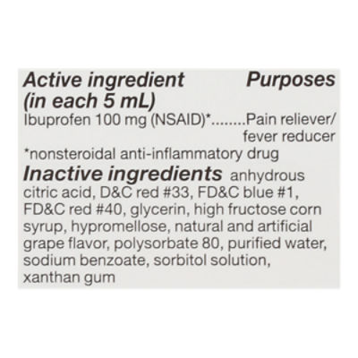 TopCare Children's Ibuprofen Oral Suspension - Grape, 4 fl oz