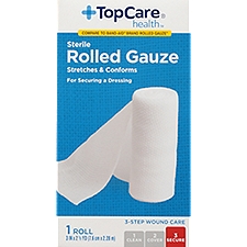 Top Care Rolled Gauze Bandage, 2.5 yard