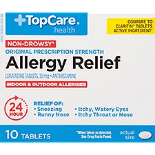 Top Care 24 Hour Allergy Relief, 10 each, 10 Each