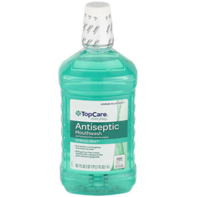 TopCare Antiseptic Mouth Rinse - Spring Mint, 50.7 fl oz