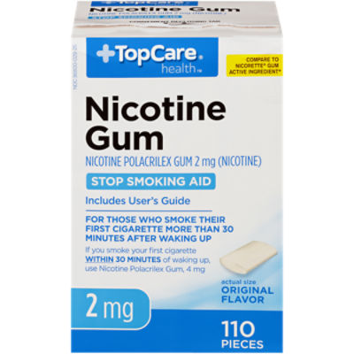 Top Care Nicotine Polacrilex Gum - 2mg - Original Flavor, 110 each