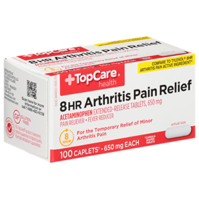 TopCare Acetaminophen Arthritis Pain Relief 650mg Caplet, 100 each