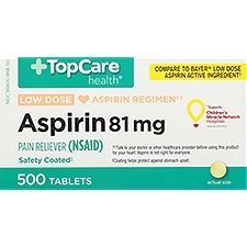 Top Care Aspirin - Adult Low Strength, 500 each, 500 Each