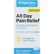 Top Care All Day Pain Relief Caplets, 50 each