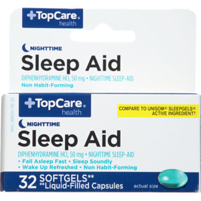 TopCare Sleep Aid Liquid Caplets, 32 each