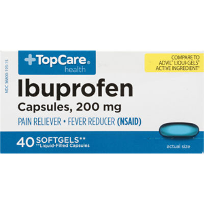 TopCare Ibuprofen 200mg Liquid Soft Gels, 40 each