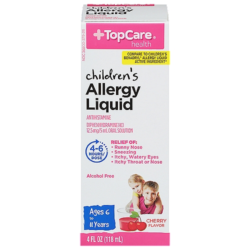 Top Care Children's Allergy Medicine - Cherry, 4 fl oz