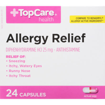 TopCare Complete Allergy Medicine Capsules, 24 each, 24 Each