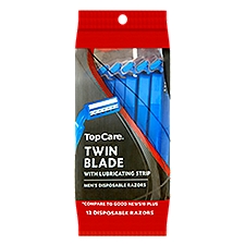 TopCare Twin Blade Men's Disposable Razors, 12 count