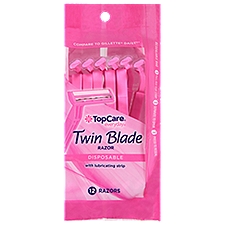 Top Care Razor - Twin Blade Disposable Women's, 12 each