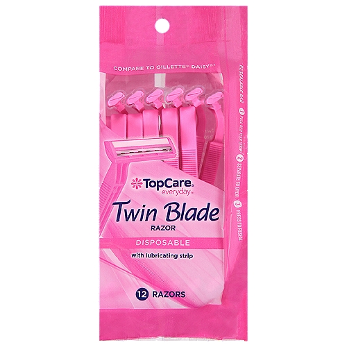 Top Care Razor - Twin Blade Disposable Women's, 12 each