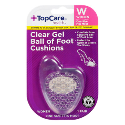 TopCare Women's - Clear Gel Ball Foot Cushion, 72 each, 72 Each