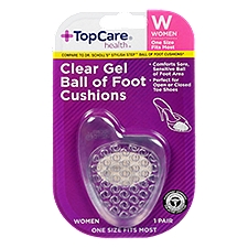 Top Care Women's - Clear Gel Ball Foot Cushion, 72 each