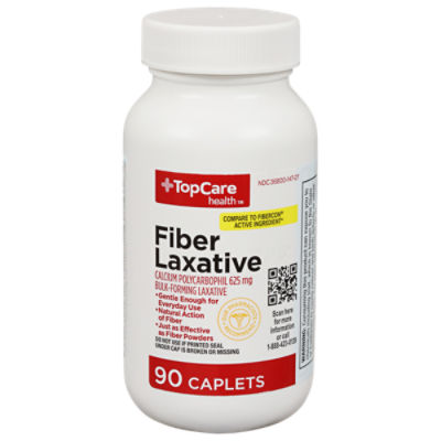 Top Care Fiber Laxative - Caplets, 90 each