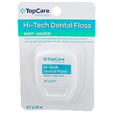 Top Care Dental Floss - Waxed Hi-Tech Mint, 1 each