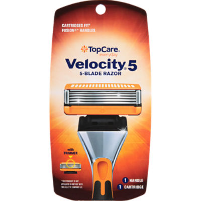 TopCare Velocity 5-Blade Razor with Trimmer, 1 each