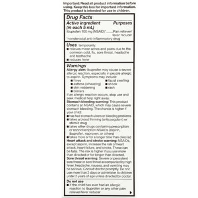 TopCare Ibuprofen Oral Suspension - Children's Berry, 4 fl oz