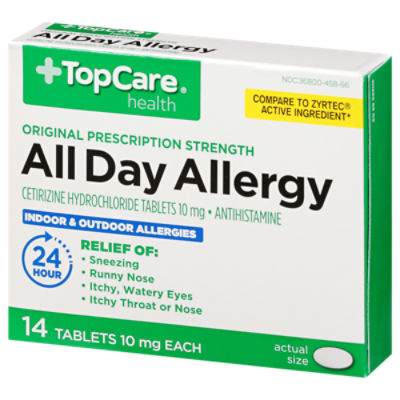 TopCare Allergy -All Day 24 Hour Cetirizine Tablets, 14 each