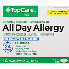 Top Care Allergy -All Day 24 Hour Tablets, 14 each