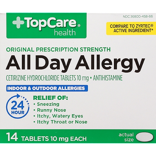 Top Care Allergy -All Day 24 Hour Tablets, 14 each