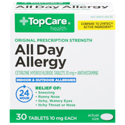 Top Care Antihistamine - All Day Allergy Tablets, 30 each