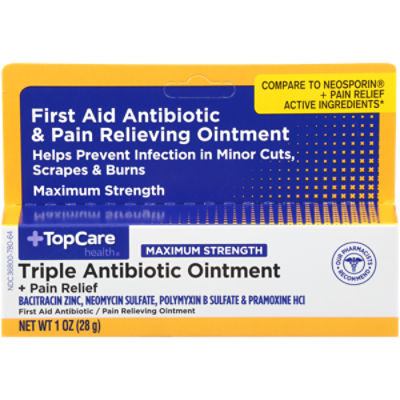 Top Care Triple Antibiotic Ointment - Maximum Strength, 1 oz