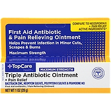 Top Care Triple Antibiotic Ointment - Maximum Strength, 1 oz