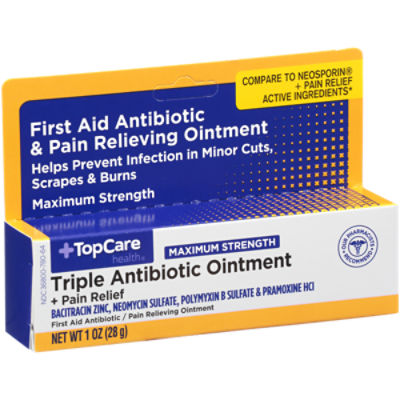 TopCare Triple Antibiotic Ointment - Maximum Strength, 1 oz