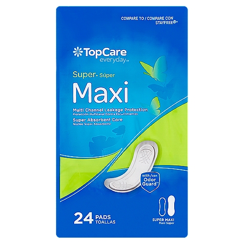 TopCare Everyday Super Maxi with Odor Guard Pads, 24 count