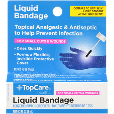 Top Care Liquid Bandage For Small Cuts And Wounds, 0.3 oz