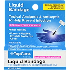 Top Care Liquid Bandage For Small Cuts And Wounds, 0.3 Ounce