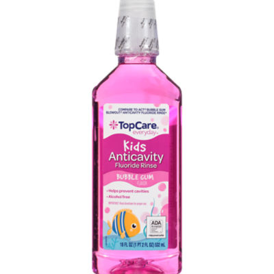 TopCare Children's Anticavity Fluoride Rinse Bubble Gum, 18 fl oz