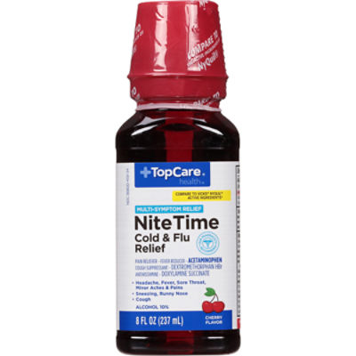 TopCare Nitetime Cold/Flu - Cherry, 8 oz