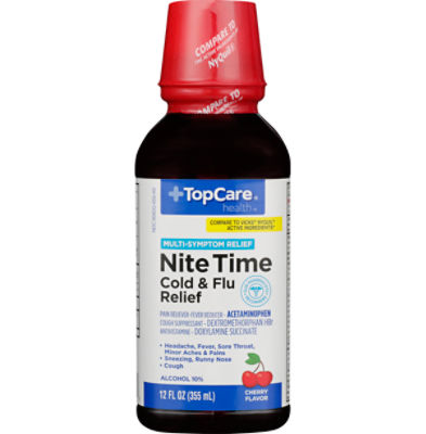 TopCare Nighttime Cold & Flu Relief, 12 Fluid ounce