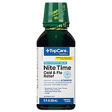 Top Care Cold/Flu Rlf Nite Time 12oz, 12 Ounce