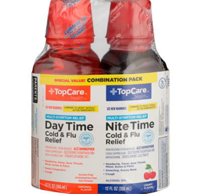 Top Care Dayand Nite Cold and Flu Combo - Cherry, 12 oz
