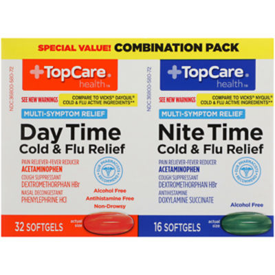 TopCare Day Time Nite Time Cold & Flu, 48 each