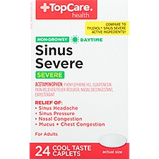 Top Care Sinus Congestion & Pain Severe Caplet, 24 each, 24 Each