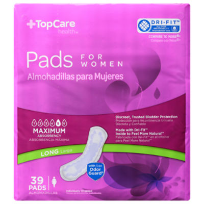 Poise Incontinence Pads & Postpartum Incontinence Pads 4 Drop Moderate Long  Length Pads