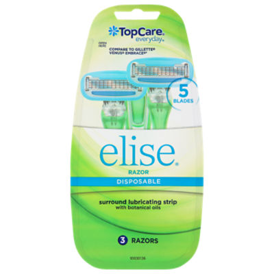 TopCare Elise Womens 5 Blade Diposable Razor, 3 each, 3 Each